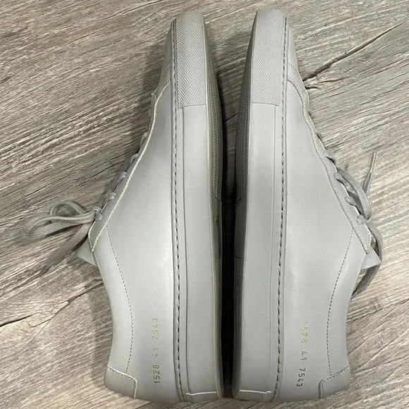 COMMON PROJECTS Men’s EU 41 US 8 Original Achilles Leather Sneakers Gray‎ - Picture 12 of 16